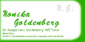 monika goldenberg business card